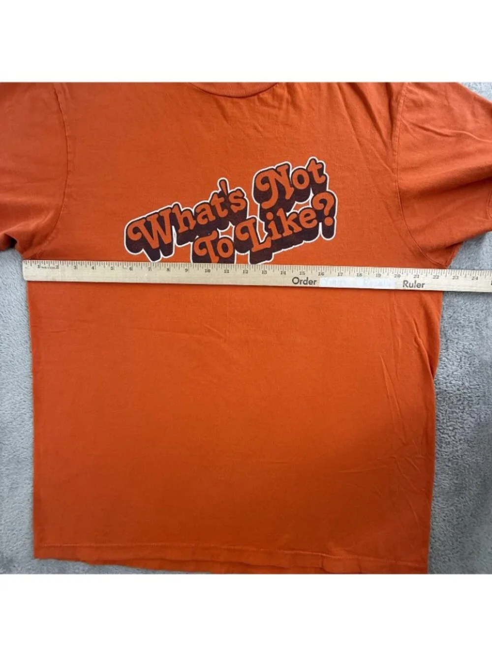 Vintage American Eagle Shirt Men Large Orange Whats Not To Like Y2K Single Stich